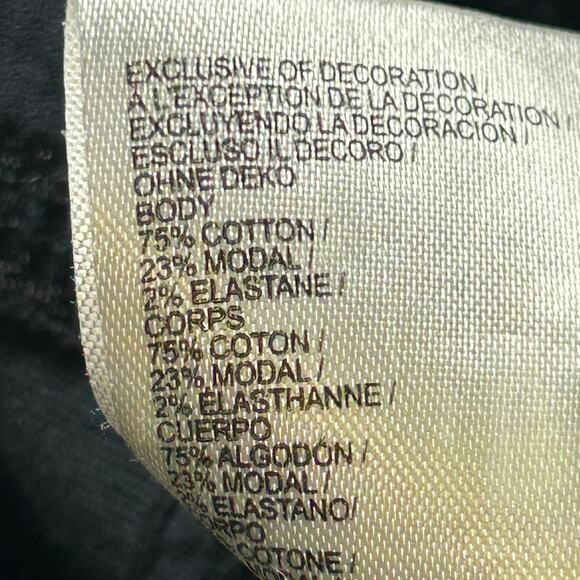 Anthropolgie Pilcro black front & back patch pockets corduroy wide leg pants 31 - Picture 7 of 8